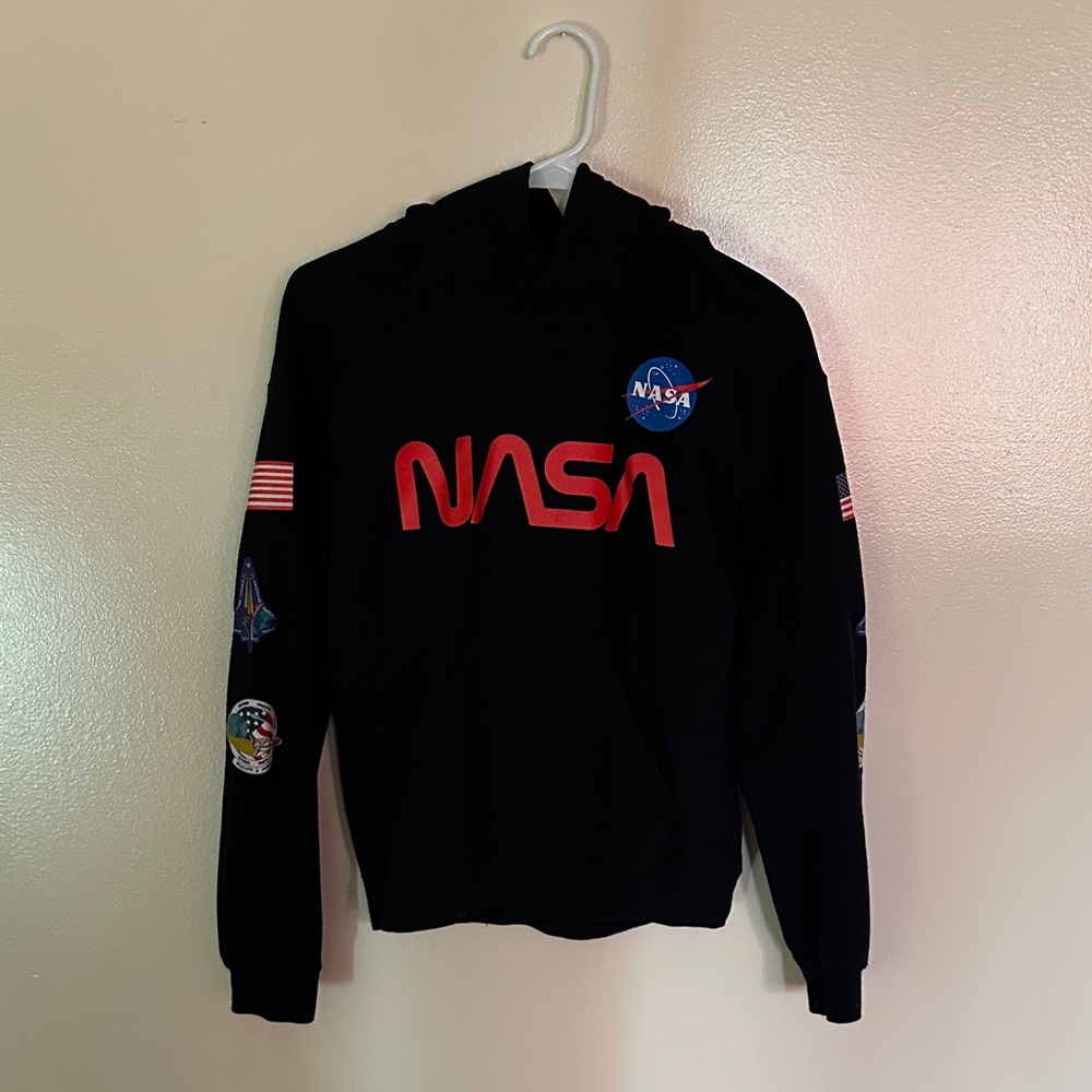 NASA Black Hoodie for Women